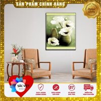 GIẢM GIÁ - MẪU TRANH THÊU HOA  DLH-YA879- Kích Thước: 48×61