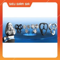 GIẢM GIÁ Máy cạo râu 3 lưỡi FLYCO FS375, dao cạo râu chống nước, có đèn LED hiển thị phần trăm pin  (màu xanh nước biển)