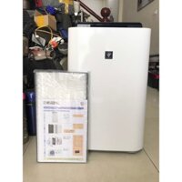 (GIẢM GIÁ) Máy lọc không khí bù ẩm Nhật Sharp KC-D50-W, màng lọc mới 100%, đã đổi điện, máy mới trên 94%, có bánh xe