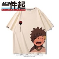 [Giảm giá] Naruto Sasuke Naruto Quần áo cùng phong cách Anime Áo thun ngắn tay Cotton nguyên chất lượng cao Nam sinh viên Quần áo thanh niên tại nhà Quà tặng sinh nhật Học sinh