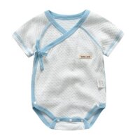 Giảm giá Quần Áo Sơ Sinh Mùa Hè Bé Trai Mickey Rompers 0-6M Cotton Tay Ngắn Cho Bé kimono Body