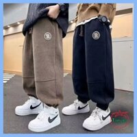 [Giảm Giá] Quần Bé Trai Phong Cách Mùa Xuân Thu Phong Cách Mới Lông Cừu Dây Quần Lót Trẻ Em Vừa Lớn Trẻ Em Quần Thể Thao Thường Ngày