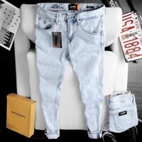 GIẢM GIÁ Quần Jean Nam Chất Bò DR010RT Ống Côn Phối Rách Cá Tính Trẻ Trung ( Siêu Rẻ)