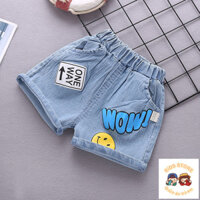 [Giảm Giá] Quần Short Denim Trẻ Em Bé Trai Quần Short Bên Ngoài Mỏng Bé Gái Quần Trẻ Em Thường Ngày