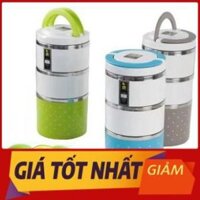 GIẢM GIÁ SÂU Cặp lồng Cơm giữ nhiệt 3 tầng ruột inox