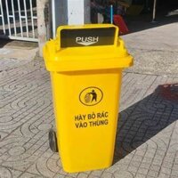 (GIẢM GIÁ SỐC) - Thùng rác PUSH nắp hở 120L- có 2 bánh xe