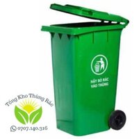 *GIẢM GIÁ SỐC*Thùng rác nhựa công cộng 120L, Thùng rác nhựa công nghiệp 120L, Thùng rác nhựa HDPE 120L có bánh xe