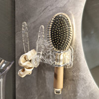 [Giảm giá tại cửa hàng mới Giảm giá 50%] [Giảm giá tại cửa hàng mới Giảm giá 50%] Giá lược vệ sinh Giá treo tường phòng tắm không thủng Dây buộc tóc Vòng bảo quản Dụng cụ tiện dụng Đầu dây Móc dính