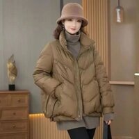 [Giảm giá tại shop] Bán hàng trực tiếp Áo Khoác Dạ Nữ Hàn Quốc mẫu ngắn rộng rãi thời trang Áo khoác dạ nhỏ màu trắng lông vịt mùa đông