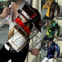 [Giảm giá thanh lý] Áo sơ mi tập thể dục cơ bắp dài tay thông thường dành cho nam Áo sơ mi dự tiệc T Dress Up