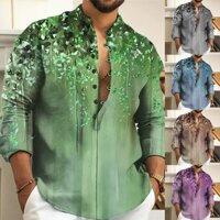 [Giảm giá thanh lý] Áo sơ mi nam dài tay có nút xuống cổ chữ V Henley Áo sơ mi áo sơ mi