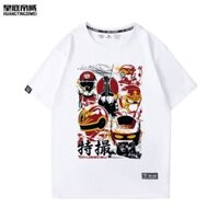 [Giảm giá] [Tỷ lệ khen ngợi 98%] Kamen Rider Ex-Aid Merchandise Áo thun ngắn tay xây dựng quần áo hai chiều nửa tay cổ tròn Cotton mùa hè Nam nữ Quà tặng sinh nhật tại nhà Học sinh