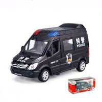 (GIẢM MẠNH) Bộ đồ chơi chiếc xe ô tô cảnh sát bằng nguyên liệu sắt, cực bền, chạy theo quán tính có đèn nhạc, kèm pin
