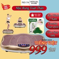 [GIẢM NGAY 100K] Máy rung tập thể dục 999 cấp cao cấp bản tiếng Việt, máy rung giảm mỡ bụng, đốt calo, an toàn