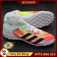 GIẢM SÂU [FreeShip] [Tặng Tất/Túi] Giày Đá Bóng  𝗧𝗙 𝗔𝗱𝗶𝗱𝗮𝘀 𝗣𝗿𝗲𝗱𝗮𝘁𝗼𝗿 𝟮𝟬𝟮𝟬 Trắng Cam Đã Khâu rẻ vô địch