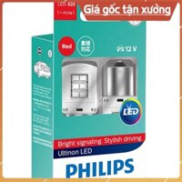 GIẢM SỐC - Bóng Đèn tín hiệu phanh, sương mù Ô tô, Xe hơi Philips Ultinon LED 11498ULRX2 12V 6000K Đỏ