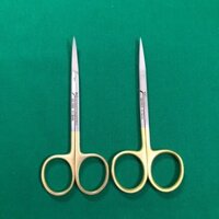 [GIẢM SỐC] Combo 2 kéo cắt chỉ cong + thẳng chuôi vàng 11,5cm Germany dùng trong thẩm mỹ