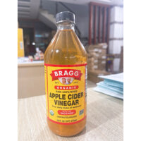 Giấm táo hữu cơ Apple Cider Oragic Bragg Vinegar 473ml - Xuất xứ Mỹ - chai thuỷ tinh - Date 6/29