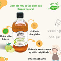 Giấm táo hữu cơ Barnes Naturals (có giấm cái) Organic Apple Cider Vinegar (with mother)