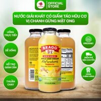 Giấm Táo Shop | Nước giải khát Giấm Táo Hữu cơ Bragg Refreshers Vị Chanh Gừng Mật Ong 473ml