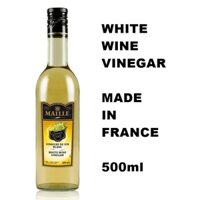 Giấm Trắng Maille 500ml/ Giấm Rượu Vang Trắng Maille - NK Pháp/ Maille Vinegar WHITE WINE - Chính Hãng Maille - Pháp - N