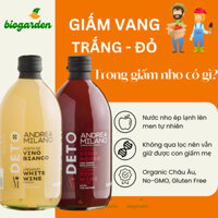 Giấm vang trắng - vang đỏ hữu cơ nguyên chất 500ml Milano - Ăn Kiêng - Giảm Cholesterol - Ăn thực dưỡng - BioGarden