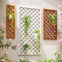 Giàn gỗ trang trí tường treo chậu hoa cây cảnh decor ban công, nhà hàng, quán cafe bền bỉ và xinh xắn