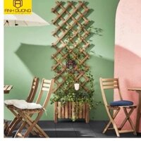 Giàn gỗ treo ban công gắn tường, treo chậu cây, hàng rào gỗ co giãn điều chỉnh -Khung kệ treo cây chịu lực