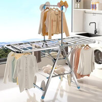 Giàn phơi để sàn hai tầng Inox gấp gọn thông minh trong nhà đa năng Pro House