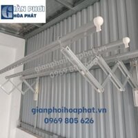 Giàn Phơi Đồ Gắn Tường Kéo Ngang Hoà Phát Mã HP - 04