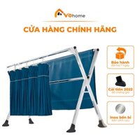 Giàn phơi quần áo AVOHOME loại sào treo đồ thông minh dạng giá phơi gấp gọn có bánh xe, thiết kế kiểu sào inox