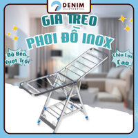 Giàn phơi quần áo Buna chữ A inox cao cấp, Giàn Phơi Đồ Chữ A Gấp Gọn Thông Minh