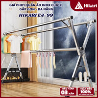 Giàn Phơi Quần Áo Chữ X Inox 304 HIKARI EA-99 – Gấp Gọn, Không Gỉ, Đa Năng Tiện Lợi