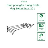 Giàn phơi quần áo Prota thông minh xếp ống 19mm inox 201 cao cấp loại 1.5 mét