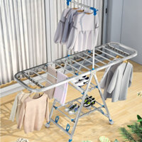 Giàn phơi quần áo thông minh đa năng nhiều tầng, phơi quần áo ngoài ban công dáng chữ A gấp gọn tiện lợi 180cm