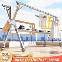Giàn Phơi Quần Áo Thông Minh Nhật Bản, Sào Phơi Đồ Inox 304 Chống Gió, Chịu Tải 150Kg linh hoạt mở ra và xếp vào
