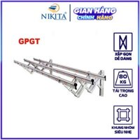 Giàn phơi quần áo xếp gọn - Giàn phơi thông minh gắn tường - Chính hãng NIKITA - Dài 2m