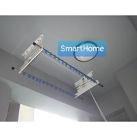 Giàn phơi thông minh lắp trần dây kéo, Chịu gió tốt, phơi quần áo siêu bền, Giá phơi inox gắng trần