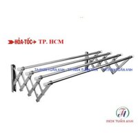 Giàn phơi xếp gọn inox - Sào phơi, giàn phơi đồ thông minh gắn tường Inox ∅19 Hỏa Tốc HCM