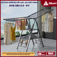 Giàn phơi/giá phơi quần áo đa năng gấp gọn trong nhà thông minh HIKARI EA-47 - Tiện lợi, bền bỉ, tiết kiệm không gian