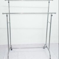 Giàn sào phơi đồ inox đôi có khoen