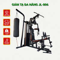 Giàn tạ đa năng JL-806 tích hợp trên 30 bài tập ⚡ Máy tập thể hình có xà đơn - xà kép + ghế cong + bao đấm boxing