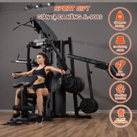 Giàn tạ đa năng JL-908S, máy tập thể hình đa năng với trên 50 bài tập, máy tập GYM gia đình tập squat-xà đơn-xà kép