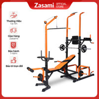 Giàn Tạ Đa Năng Zasami 8215 Có xà đơn xà kép gồm 1 đòn tạ 1m5 - Tặng kèm 1 đôi găng tay - Lựa chọn mức tạ ngẫu nhiên - 20 kg tạ gang