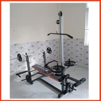 Giàn tập tạ đa năng KT21[ combo 1 ghế tạ đa năng + 30kg ta gang +01 đòn tạ 1,5m ]