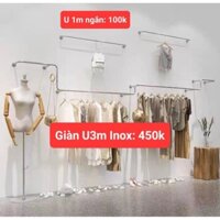 Giàn U Treo Quần Áo Dài 3m Inox Hoặc Sắt + Sơn Tĩnh Điện