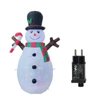 Giáng Sinh Bơm Hơi Trang Trí Ngoài Trời Nhánh Cây Người Tuyết 5.2 FT Tích Hợp Xoay Nhiều Màu Đèn LED Và Máy Thổi Khí Thổi Đồ Trang Trí Giáng Sinh Cho Sân Ngoài Trời La