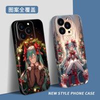 Giáng Sinh Hatsune Miku Thích Hợp Cho Apple 16PRO Mười Sáu Vỏ Điện Thoại iPhone15 15 14 / 13 Hai Chiều 12 Bé Gái 11XSMAX / XR Anime Phim 7 / 8 / SE2 / 3 / PLUS Bộ