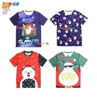 Giáng Sinh Hươu Xmas Áo Họ Phù Hợp Với Trang Phục Áo Sơ Mi Cặp Đôi Quần Áo Nữ Áo Nam Bé Trai Tee