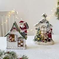 Giáng Sinh Mới Nhựa Trang Trí Cây Thông Noel Ông Già Xe Ô Tô Mini Trang Trí Mặt Bàn Cảnh Nhỏ Bố Trí Không Khí